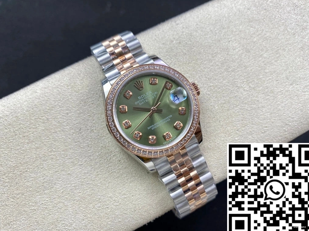 EW 31MM Datejust Diamond-set Rolex Dial Green Factory 1123